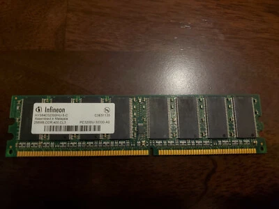 Infineon 256MB DDR 400 CL3 PC3200U RAM HYS64D32300HU-5-C - Image 1 of 2