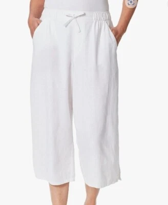 Pantalón Capri Gloria Vanderbilt Pierna Ancha Mediano Vintage Blanco - Nuevo con Etiquetas Foto 1 de 2