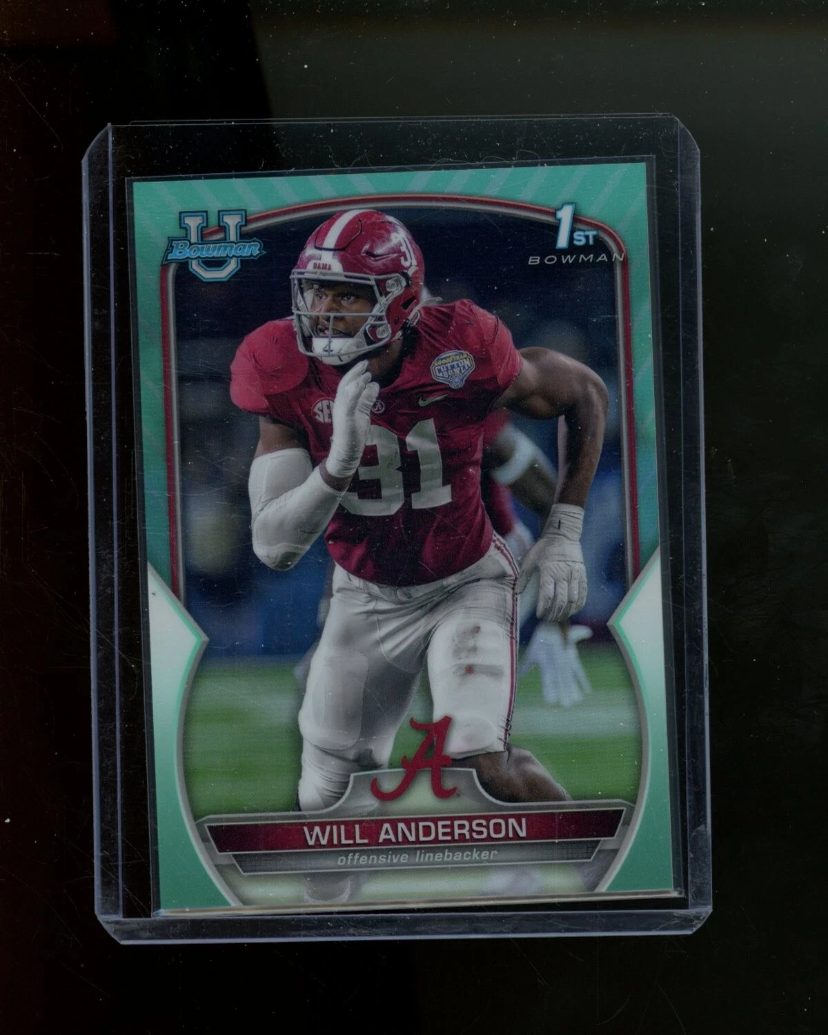 2022 Bowman Chrome University Aqua Refractor #52 Will Anderson #'d 98/299