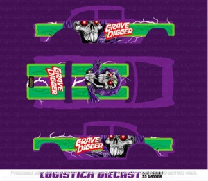 Universal 1/64 Water Slide Decals For Hot Wheels '55 Chevy Gasser - Picture 1 of 4
