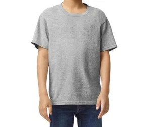 Gildan Kids Girls Boys Childs Lightweight Short Sleeve Cotton Tee T-Shirt - Picture 1 of 8