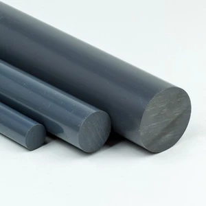 PVC redondo Ø 130 mm gris longitud seleccionable barra redonda PVC-U barra plástico plástico - Imagen 1 de 4