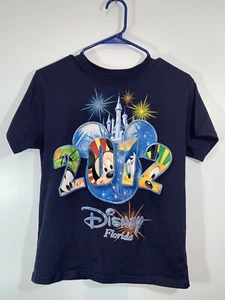 DISNEY Kids 2012 Florida Mickey Mouse T Shirt Blue Walt Disney Souvenir Size L - Picture 1 of 4