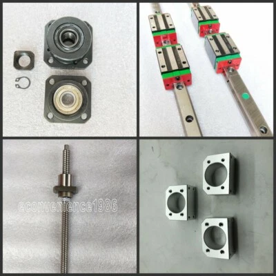 HGR20-400mm Linear rail&SFE1616-465mm Ballscrew&FF12/FK12&8*10mm Coupling Kit - Image 1 of 4