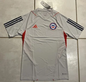 Camiseta de Entrenamiento Adidas Selección Chile 2023 Gris HA4390 Para Hombre Pequeña NUEVA CON ETIQUETAS - Imagen 1 de 13