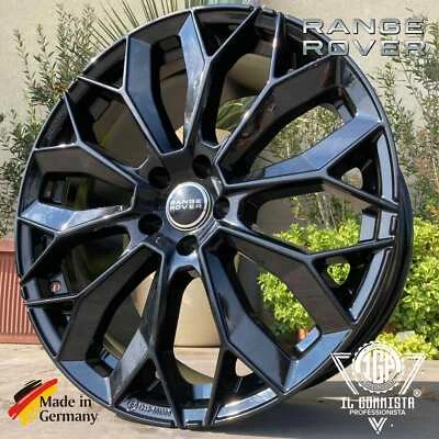 KIT 4 CERCHI IN LEGA LEIPZIG BLACK 9x20 5x120 PER LAND ROVER DEFENDER - Imagen 1 de 3