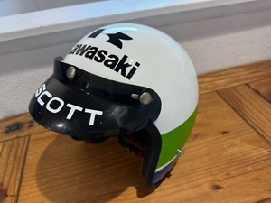 Team Kawasaki Brad Lackey tribute 70's Bell style helmet XL new - Picture 1 of 12