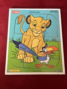 The Lion King Simba & Zazu 9 Piece Playskool Disney Wood Jig Saw Puzzle