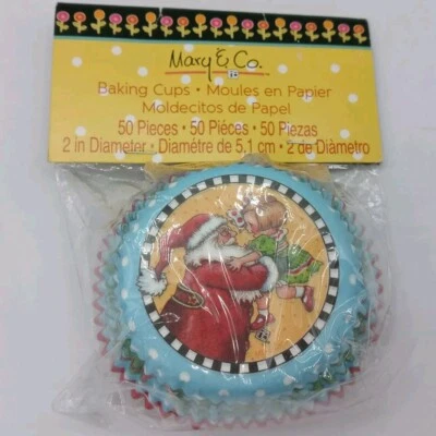 Mary Engelbreit Santa Claus Christmas Baking Cups Cupcake Liners Mary & Co 2012 - Bild 1 von 4