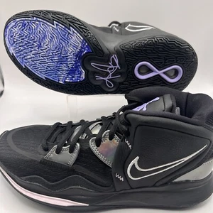 Nike Kyrie Infinity 8 Size 7.5 Black Purple Metallic Silver New Basketball Shoe - Picture 1 of 7