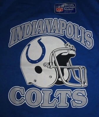 Vintage Trench Label - INDIANAPOLIS COLTS (MED) T-Shirt w/ Sticker - Image 1 of 4