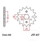JT Front Sprocket 13 Tooth 428 Pitch JTF417.13 For Kawasaki KD 100 M 2 1977