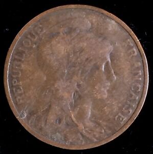 1912 France 5 Centimes, Liberty in a Phrygian Cap