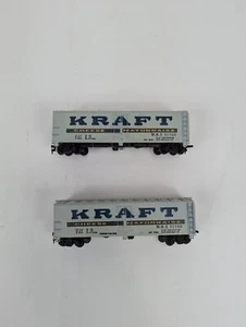2 Ho Scale Mantua Kraft Cheese and Mayonnaise Refirgerator Train Cars #11160 Set - Picture 1 of 8