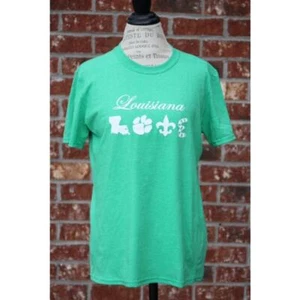 NEW NWT Boutique Louisiana Love Green Short Sleeve Tee Shirt Preshrunk Small - Picture 1 of 2