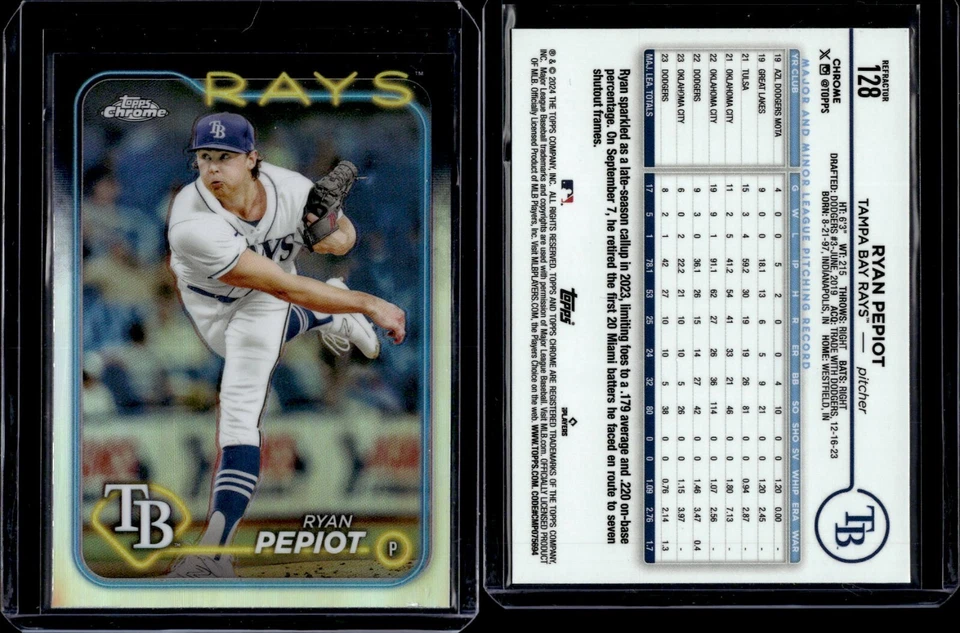 2024 Topps Chrome Baseball Refractor #128 Ryan Pepiot - Image 1 of 1