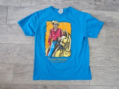 Camisa Niño Ronald Reagan Biblioteca Presidencial Talla Juvenil Grande Azul Vaquero Foto 1 de 4