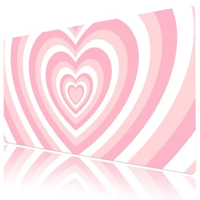 Loving Heart Cute Pink and White Desk Pad for Keyboard Desk Mat 31.5x15.7 inch - Image 1 of 4