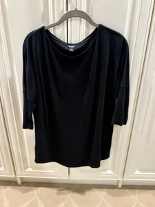 Ann Taylor Damen Schwarz Strick 3/4 Arm Pullover Oberteil - Größe L - Neu! - Bild 1 von 8