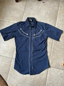 VINTAGE LEVI DRUCKKNOPF HEMD BLAU - Bild 1 von 6