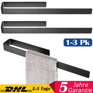 1-3Pk Handtuchhalter Ohne Bohren Handtuchstange für Bad und Küche Schwarz 40CM  - Bild 1 von 12