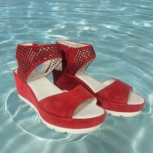 Sandalias de cuña Gabor para mujer 5,5 gamuza aterciopelada plataforma zapatos cómodos  - Imagen 1 de 10