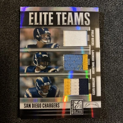 LADANIAN TOMLINSON PHILIP RIVERS ANTONIO GATES 2007 Triple GU Patch #9/25 Rare - Image 1 of 4