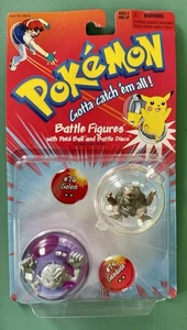 Vtg 1999 Hasbro POKEMON Battle Figures MOC #74 Geodude #76 Golem - Picture 1 of 2