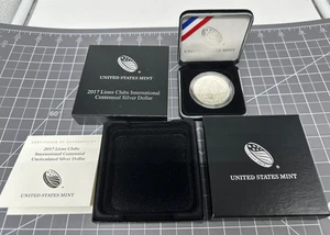 2017-P Lions Club Int'l Commémorative Unc Silver Dollar US Mint $1 OGP COA - Photo 1/4