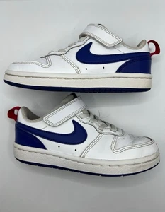 Zapatos Nike Court Borough Low blancos profundos reales 11C BQ5451-113 descoloridos usados - Imagen 1 de 6