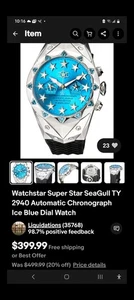 Watch Star Super Star Automatic Seagull Ice Blue 2940 - Picture 1 of 7