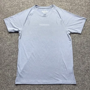 Squidhaus Short Sleeve Performance Shirt Mens Medium Blue Athletic Gym - Picture 1 of 10