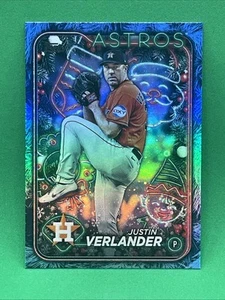 🔥⚾2024 Topps Holiday Justin Verlander Blue Metallic Holiday Tree #H68 Astros - Bild 1 von 2
