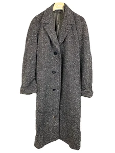 46 Men’s Vintage 40s 50s tweed overcoat black and white Stylish - Picture 1 of 6