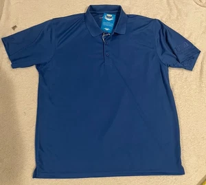 Polo Vansport blu manica corta nuova con etichette Large Vantage Apparel USA Ryder Cup - Foto 1 di 13