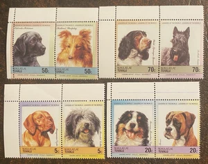 Tuvalu-Nukulaelae 1985  Dogs - Margin Pairs - MNH - Picture 1 of 1