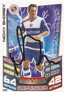NICKY SHOREY SIGNED READING 2012/2013 MATCH ATTAX TRADING CARD+COA - Picture 1 of 1
