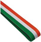 50x Red White And Green Medal ribbons / lanyards with Gold clip 22mm wide