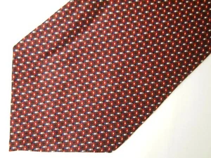 Vtg Louis Feraud Mens Necktie Tie Red Blue Black Geometric Silk 58" Career - Picture 1 of 3
