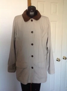 LL BEAN Damen XL Barn Coat Chore gefütterte Jacke weizenbeige - Bild 1 von 6