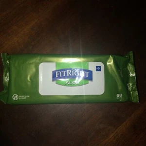 Medline-MSC263654 FitRight Aloe Personal Cleansing Cloth Wipes, Scented, Pack of - Picture 1 of 3