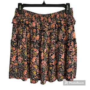 American Eagle Outfitters Gr. S neu schwarz bunt Blumen kurzer Rock - Bild 1 von 9