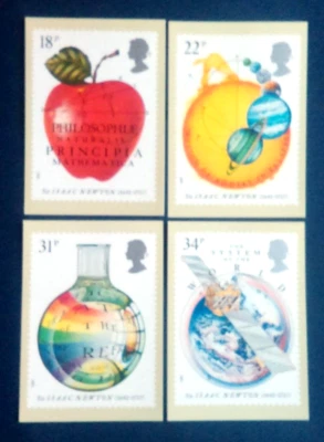 1987 SIR ISAAC NEWTON P.H.Q.S WITH A WOOLSTHORPE, LINCS. F.D.I. POSTMARK. #00146 - Image 1 of 3