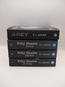 EL James Fifty Shades of Grey Darker freed Grey 4 Book Bundle Set Complete - Picture 1 of 8