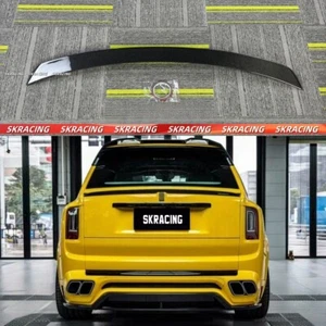 For Rolls-Royce Cullinan 2019-2024 Real Carbon Rear Tail Trunk Lip Spoiler Wing - Picture 1 of 21