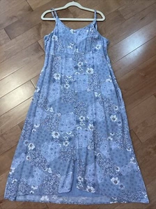 Abercrombie Kids Girls Sleeveless Blue With Flowers Sun Dress Size 15/16 - Picture 1 of 10