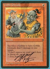 Goblin Grenade (B) Fallen Empires NM Artist Signed Altered  (sa5086) ABUGames