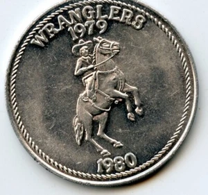 Mardi Gras Doubloon: Wranglers 1980 Aluminum - Picture 1 of 2