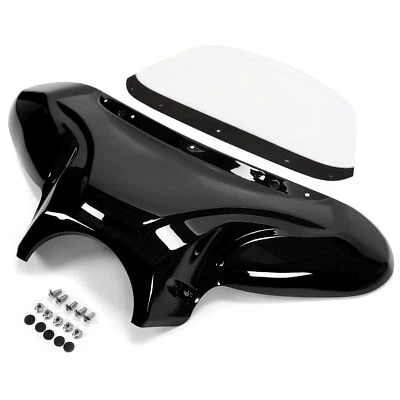 Universal Motorcycle Front Fairing Batwing Windshield w/Bracket for Harley Honda - Image 1 of 4