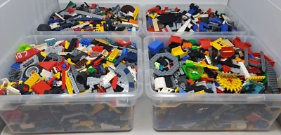 1 KG Lego® LEGO ca.700-1000 Teile - Kiloware - Platten Räder Steine; Used - Bild 1 von 2